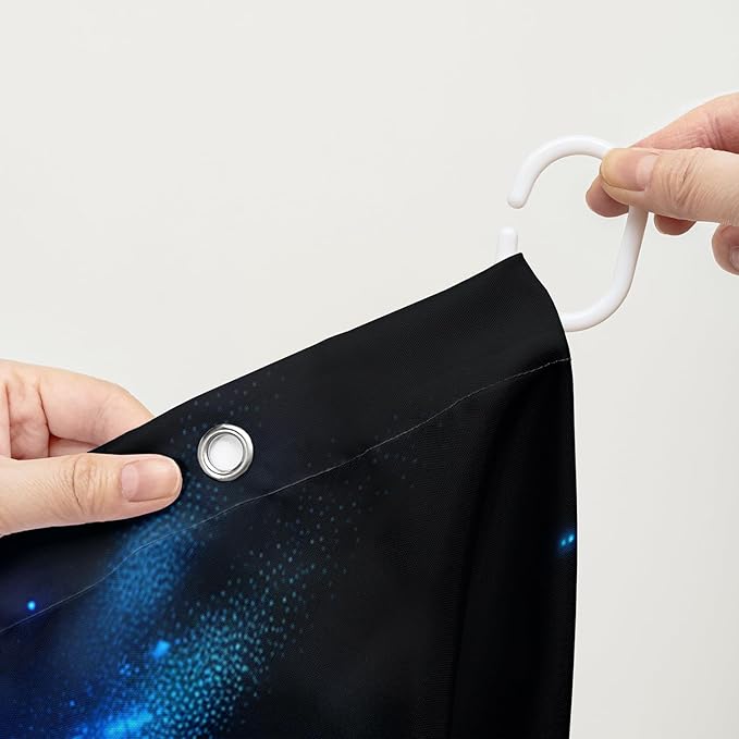 AILONEN Sugar Skull Shower Curtain,Blue Rose Flower Skull Bath Curtain,3D Printed Fire Skull Waterproof Curtain,Galaxy Butterfly Shower Curtain for Bathroom 36" W x 72" H