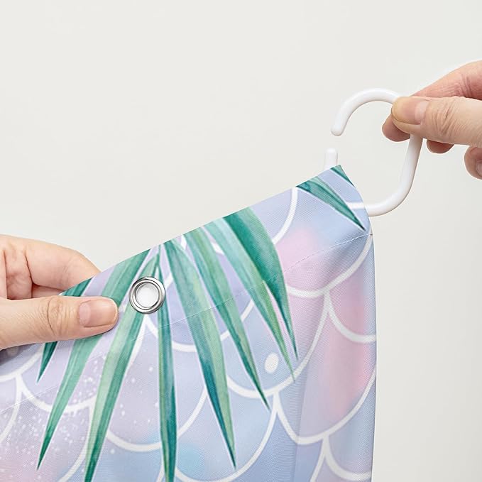 AILONEN Girls Dinosaur Shower Curtain 72" W*78" H for Bathroom,Cute Dinosaur Bathroom Shower for Kids Girls,Cartoon Dinosaur Rainbow Bath Curtain Polyester Waterproof Shower Curtain with 12 Hooks