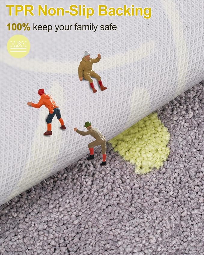 Bathroom Rugs Mat Rectangle 32"×20" - Cute Sun Smile Fun Grey Green Boho Bath Mats Non Slip, Soft Absorbent Microfiber Bohemian Rug,Machine Washable Rubber Rugs for Floor Bedroom Toilet Bathmat