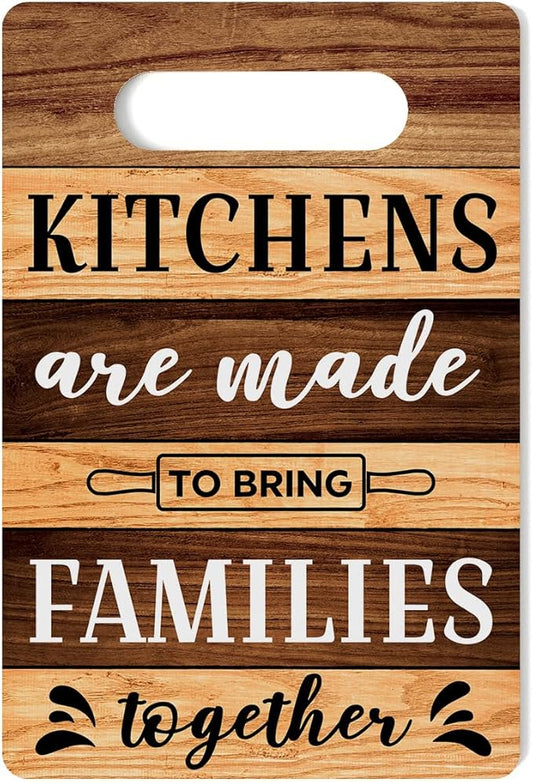 Farmhouse Kitchen Decor, Kitchen Signs Wall Decor, Wall Decor for Kitchen, Kitchen Decorations, Kitchen Door Wall Hanging Decor, Kitchens Are Made to Bring Families Together Sign 8 x 12 Inch