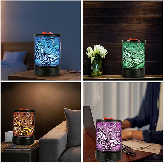 Butterfly Black Electric Fragrance Wax Melts Warmer Oil Melter Scented Tart Burner for Home Decor