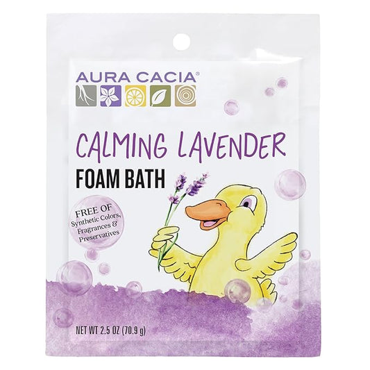 Aura Cacia Aromatherapy Foam Bath, Calming with Lavender, 2.5 ounce packet (Pack of 6)