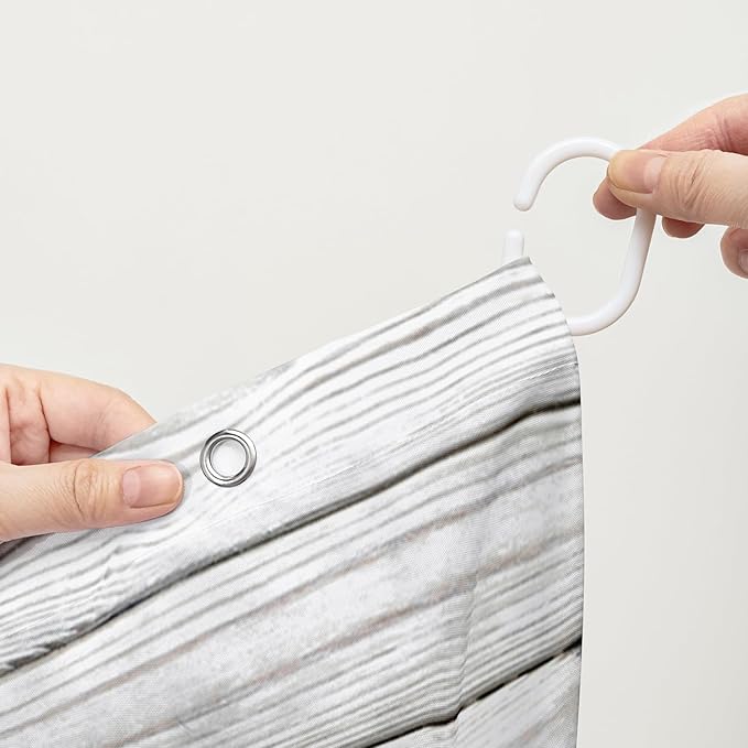 AILONEN 3D Printed Whale Shower Curtain, Ocean Sea Animal Wooden Style Bathroom Curtain,Shell Coast Whale Bath Curtain,60" W*72" H Polyester Waterproof Bathroom Curtain with 12 Hooks