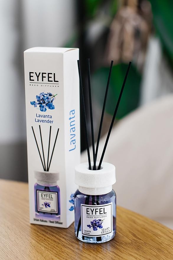 EYFEL Reed Diffusers for Home – Lavender Reed Diffuser Set 4.05 fl oz Oil Diffuser Sticks, Bathroom Diffuser, Home Fragrances, Scented Sticks, Home Décor