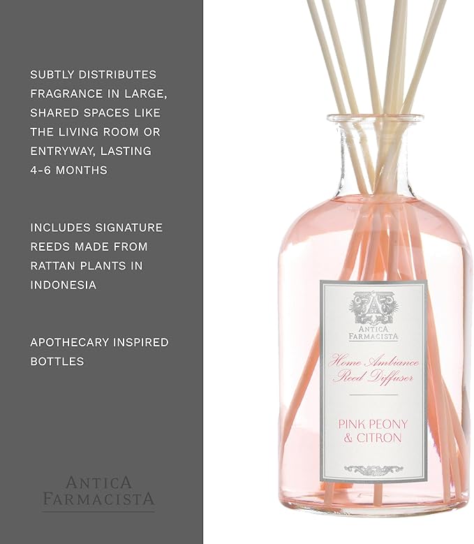 Antica Farmacista Home Ambiance Diffuser, Peonia, Gardenia & Rosa, 16.9.0 Fl Oz