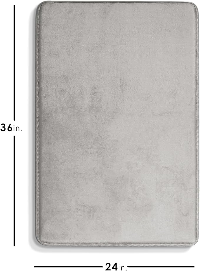 Clara Clark Bathroom Rugs, Velvet Memory Foam Bath Mat, Non-Slip Bath Rugs, Machine Wash, Dries Quickly, Ultra Soft Plush Bath Mats for Bathroom,