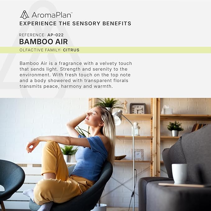 Aromaplan Hotel Scents Bamboo Air, 1.5 Fl Oz (45 ml)- Home Luxury Aroma & Hotel Fragrance Essential Oil- Hotel Essential Oil for Aromatherapy- USA Made, Bolder Aroma & Longer Lasting