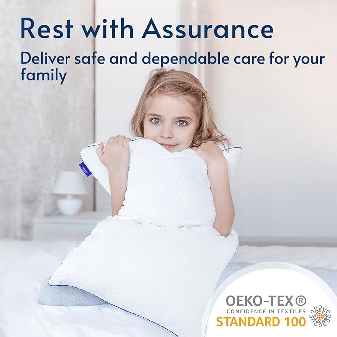 viewstar Queen Pillow Shredded Memory Foam Pillow, Adjustable Single Firm Pillow for Side Back Stomach Sleepers, Gel Bed Pillow for Sleeping with Washable Removable Cover 19"x 28"