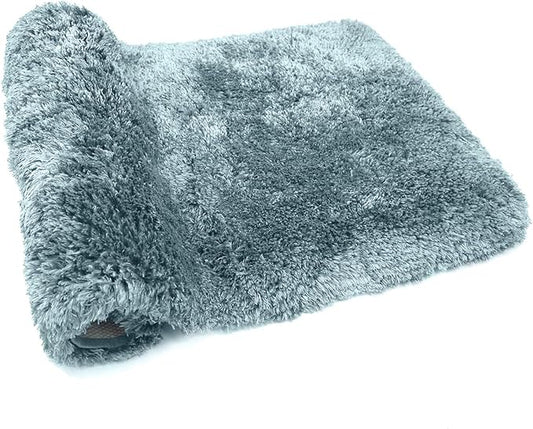 FIFU Bathroom Runner Rug 24" W x 48" L, Bath Mats for Bathroom, Bedroom & Kitchen, Non-Slip Rubber Latex Backing, Comfort & Soft Shower Bathmat & Carpet for Sink, Home & Hallways, Teal