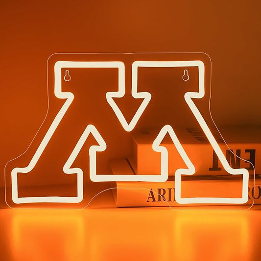 University Neon Signs,College Neon LED Sign,University Baseball Team Logo Neon Signs,City Name Light Up Signs for Man Cave,Dorm Decor for College Students,Signs for Men,Size 13.4 * 8.7 in(XD119)