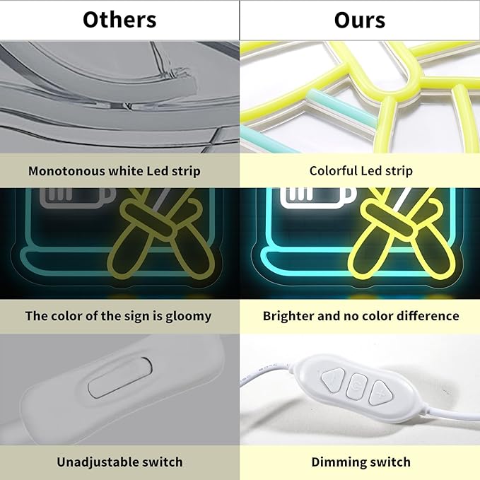 Neon Sign for Wall Decor, Gamer Neon Light for Man Cave, Crossed Swords LED Sign with Dimming Switch for Boys Kids, Teen Gaming Room, Bedroom, Bar Decor, Party Decorations, 5V USB Power Adapter
