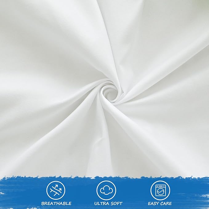 Nap Mat Sheet 2 Pack, 24" x 48" x 4" Fitted Elastic Corners Preschool Day Care Rest Nap Mat Cover, Soft & Breathable Baby Sheets for Regalo My Cot Portable Toddler Bed and Joovy Travel Cot, White