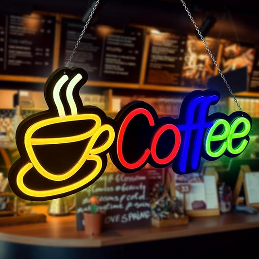 Coffee Neon Signs For Wall Decor, CoffeeBar Sign Dimmable USB Powered Neon Lights Decor For CoffeeBar,CoffeeStation,CoffeeShop Window,Coffeearea,Kitchen
