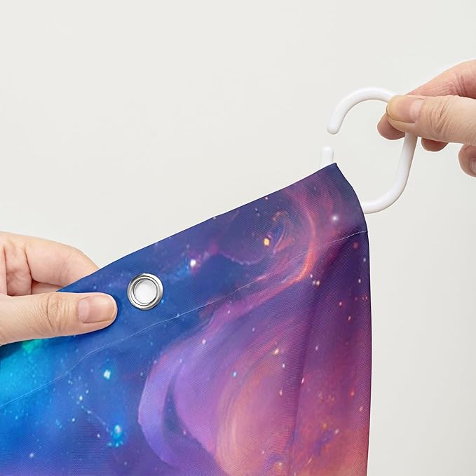 AILONEN Cat Shower Curtains for Kids,Galaxy Cat Curtains Gifts for Cat Lover,Animal Theme Bath Curtains for Bathroom Decor,72" W*72" H Polyester Waterproof with 12 Plastic Hooks