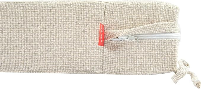 Patio Cushion Covers with Ties, 2 Pack, Outdoor Water Resistant Deep Seat Chair Cushion Slipcover 22x20x4 Inch for Garden Couch Sofa (Replacement Cover Only)-Cream