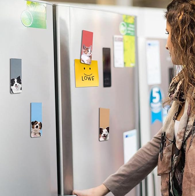 30 Magnetic Bookmarks, Cute Dogs Cats Page Markers Magnetic, Puppy Pets Animals Magnetics Page Clips Mark for Students Teachers Home Office Study Reading Mark