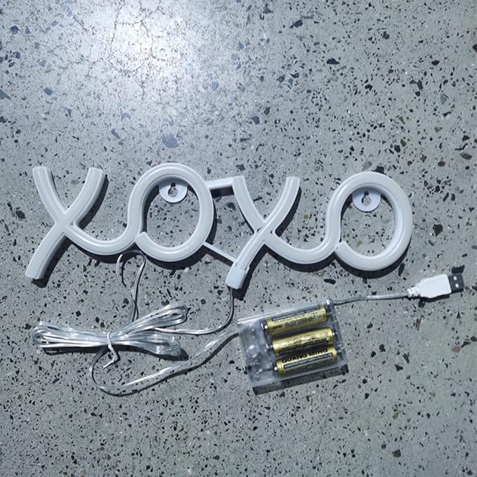 Neon Light Sign LED XOXO Night Lights USB Operated Decorative Marquee Sign Bar Pub Store Club Garage Home Party Decor