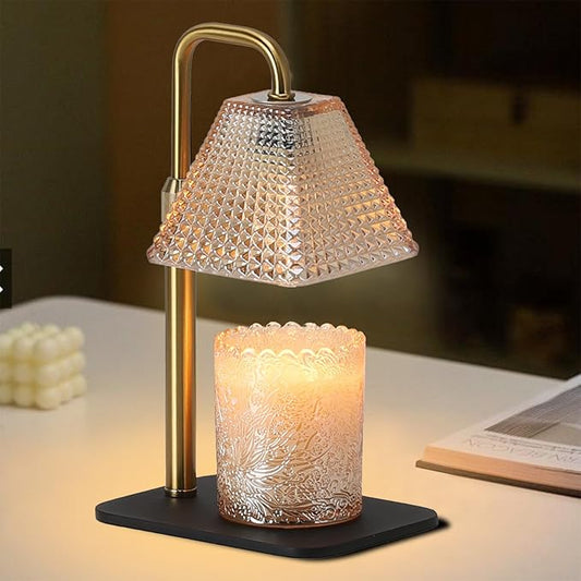 Candle Warmer Lamp with Timer & Dimmer - Electric Candle Wax Melt Warmer with Adjustable Height for Scented Candle Wax, Homer Décor and House Warming Birthday Gifts for Women Mom