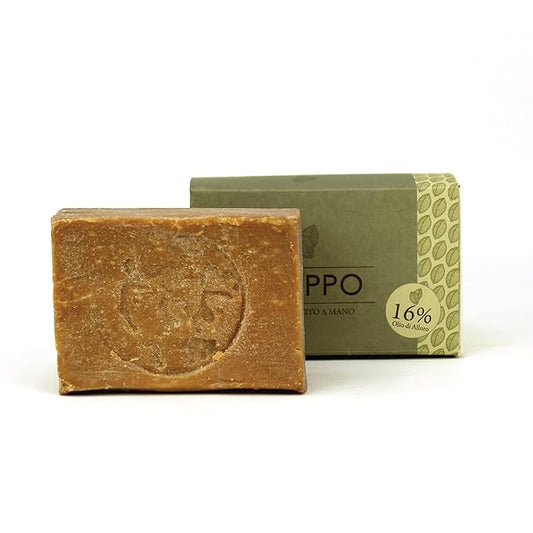LYNPHA VITALE Aleppo Soap Bar with Olive Oil and 16% of Laurel Oil – Handmade Soap for Sensitive Skins, Original Recipe - 100% Natural and Biodegradable - 1x7,05 oz