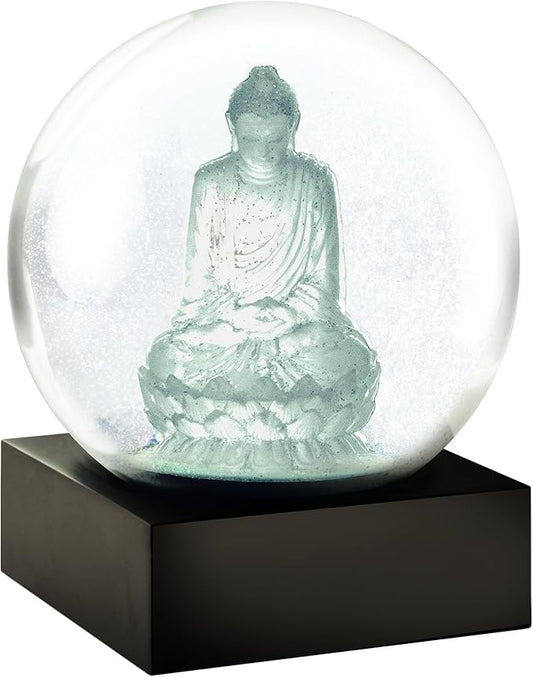CoolSnowGlobes Crystal Buddha Cool Snow Globe