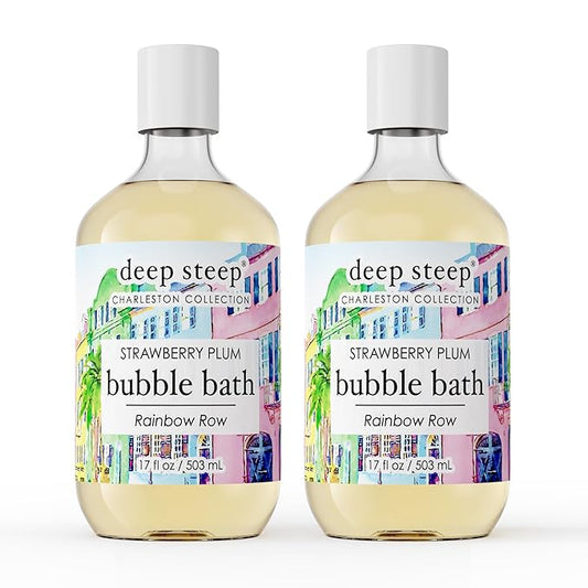 Deep Steep Bubble Bath, 17 Ounce (Pack of 2) (Strawberry Plum)