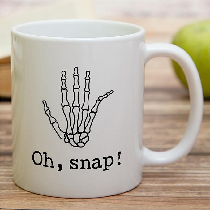 Retreez Funny Orthopedist Mug - 11 Oz Ceramic Coffee or Tea Cup - Humorous Sarcastic Gift for Orthopedic Surgeon, Bone Doctor, Orthopedic Specialist, Chiropractor - Oh, Snap Mug - Funny Bones Mug