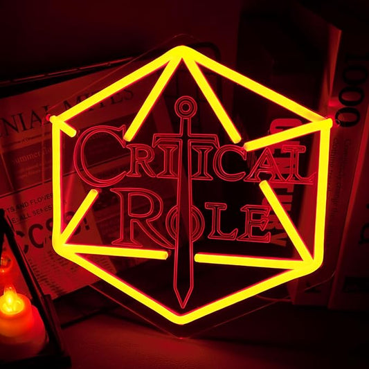 DND Neon Signs for Wall Decor,Dimmable Dungeons and Dragons LED Game Signs,USB Powered Neon Lights for Man Cave, Game Room Decor, Best Gifts for Critical Role Gamer Fans