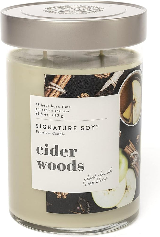 Lidded Cider Woods Scented Candle
