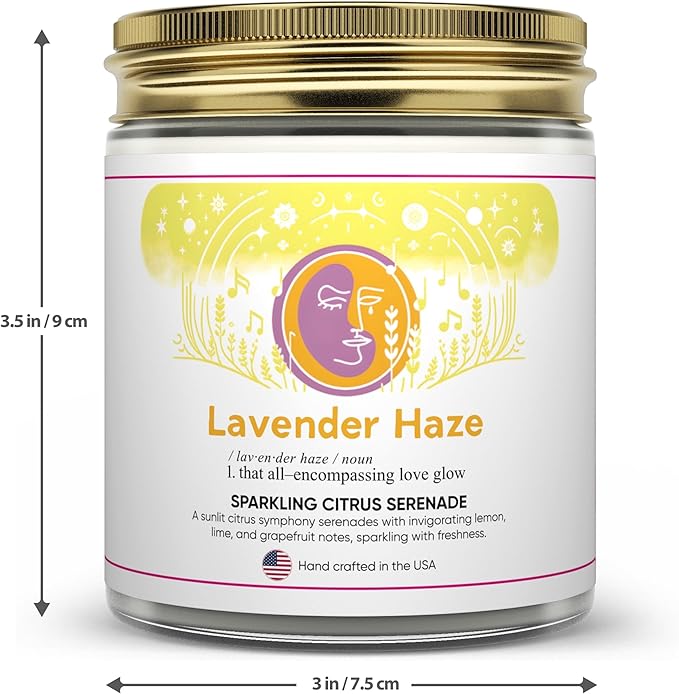 Taylor Inspired Lavender Haze Candle - Long Lasting Soy Wax Candle Gift Set for Taylor Fans - Luxury Scented Candles for Taylor Parties, Home, Birthday Candle - 5 Fragrances (8oz)