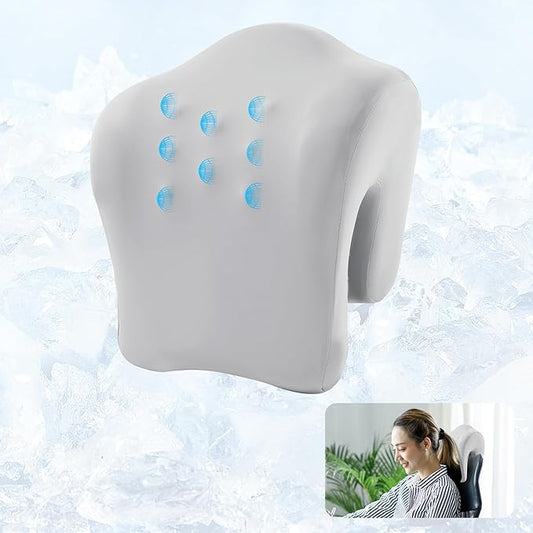 BALAPET Cooling Memory Neck Support for Office Chair, Headrest Pillow for Neck Pressure Relief Improved Posture for Working Chair, Car, Sofa, Plane and Travel