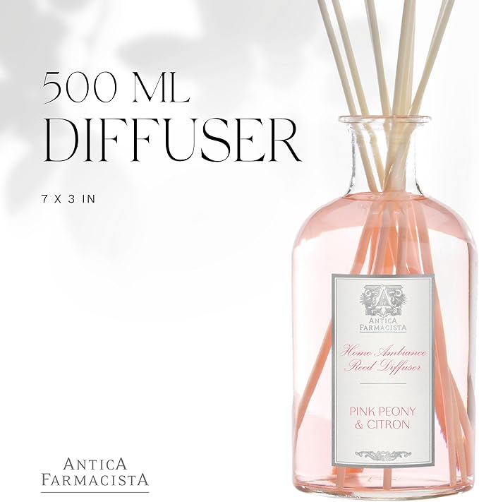 Antica Farmacista Home Ambiance Diffuser, Peonia, Gardenia & Rosa, 16.9.0 Fl Oz