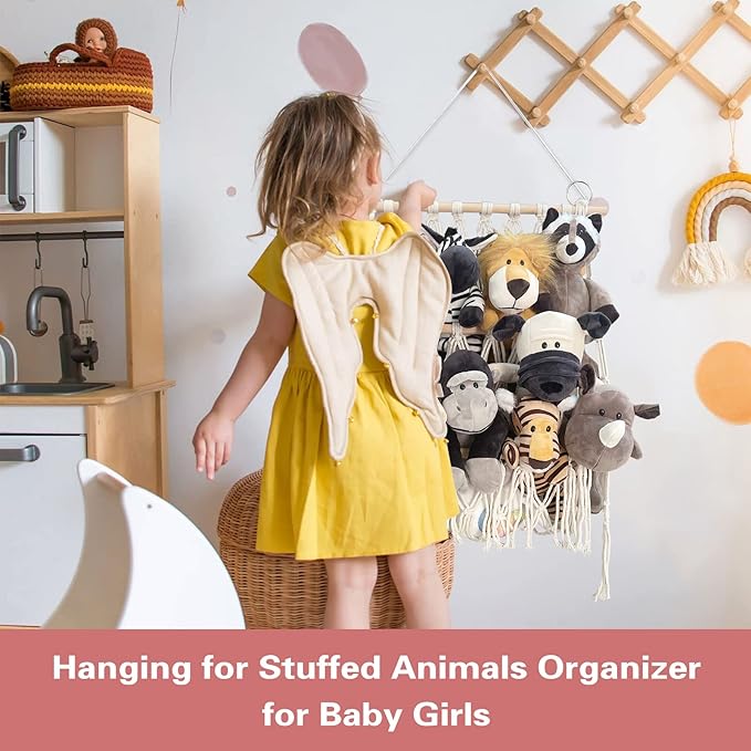 Stuffed Animal Net or Hammock Handmade Toy Hammock Net for Stuffed Animals Corner Wall Hanging for Toy Storage Organizer Holder for Small Stuffed Animal Net