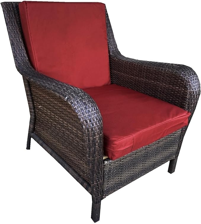2 Pack 23X23X5 Inch Outdoor Water-Resistant Cushion Pillow Replacement Covers Only with Zipper for Patio Furniture, Sofa, Loveseat, Deep Seat Chair in Savvy Red Color