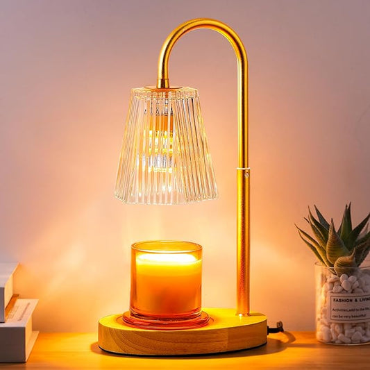 Warmer Lamp for Jar Candles With Timer - Electric Burner Lantern Melter Light - Glass Lamps With Adjustable Height