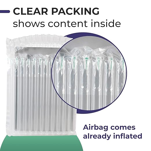 IDL Packaging Inflated 14" Laptop Protective Bags, Self Sealed, Pack of 3 - Reusable Air Column Bags for Packing, Travel and Shipping - Durable Case for Laptops and Tablets