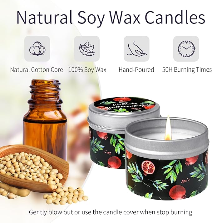 Wax Wonders Candles for Home Scented & 2 Bath Bombs Set - 7.05OZ Aromatherapy Candles Gifts for Women,Soy Wax,Bubble Spa,Ideal for Valentine, Birthday, Mother's Day, Thanksgiving, Christmas Gifts