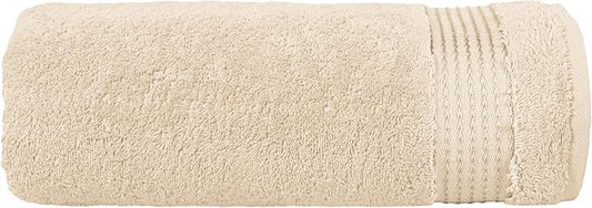 Elegant Comfort Premium Turkish Cotton 1 Piece Jumbo Bath Towel - 35 x 70 inch, Luxurious Hotel Spa Quality 100% Turkish Cotton Large Bath Towel - Highly Absorbent - Soft Bathroom Towel, Ivory