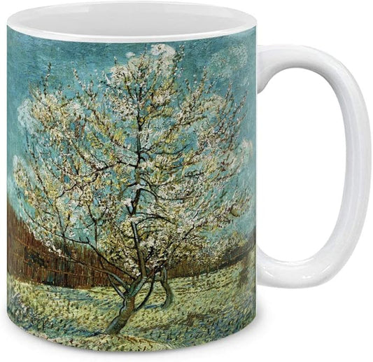 MUGBREW Classic Art The Pink Peach Tree By Vincent Van Gogh Ceramic Coffee Mug Tea Cup, 11 OZ