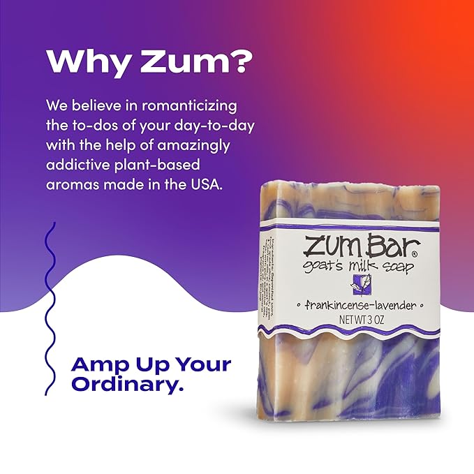 Zum Bar Goat's Milk Soap - Frankincense-Lavender - 3 oz (3 Pack)