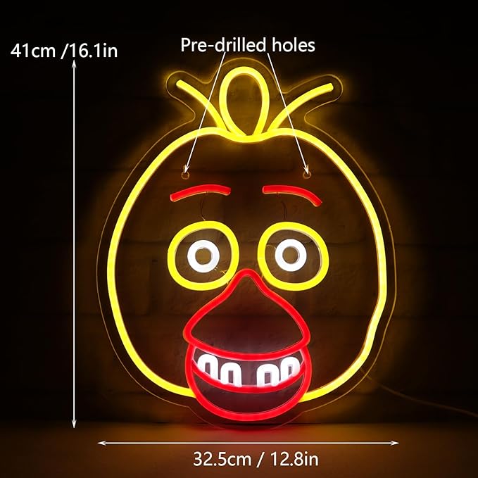 Neon Signs for Wall Decor，LED Neon Lights for Bedroom，Birthday、Christmas Gifts for kids 5V Power Adapter 16.1 * 12.8Inch