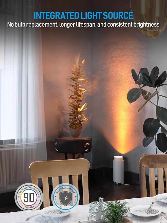 TORCHSTAR 5CCT Zoomable Uplighting Floor Can Light, 10.39 Inch High, 15°- 60°Beam Angle, 1200LM Dimmable Spot Light with Auto Switch, 1800K-5000K, Adjustable Up Lights Indoor for Plant Picture, White