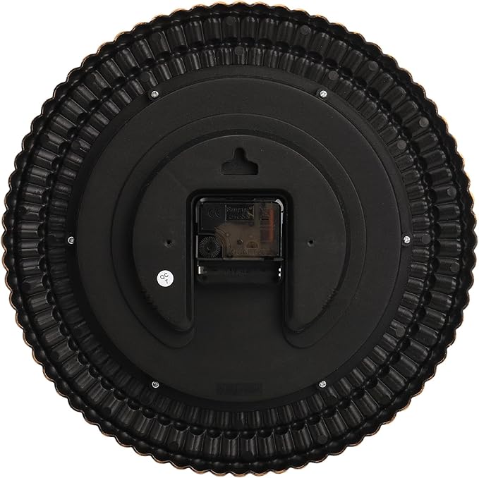 Bekith Wall Clock 12 Inch Silent Non-Ticking Retro Wall Clocks Battery Operated, Round Vintage Decorative Clock for Kitchen, Home, Office, Bedroom, Living Room, Bathroom, School