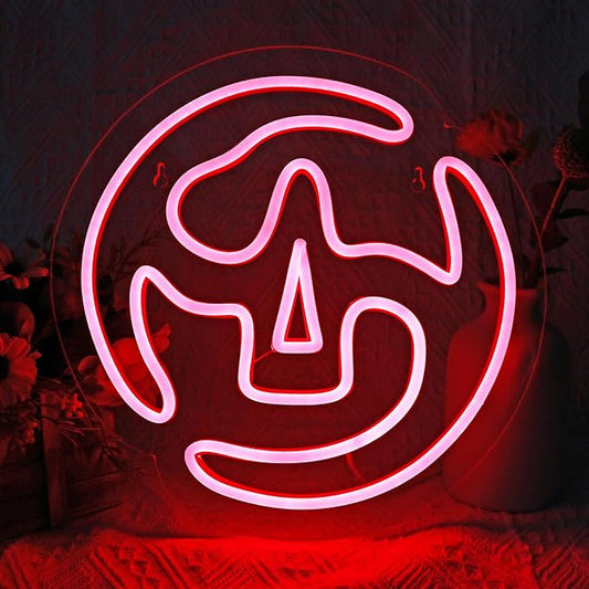 FF14 Samurai Neon Sign for Wall Decor, Game Room, Bedroom, Man Cave, Birthday Decorations, Fans Collection, USB Power, Red, 11.8"x 11.8"