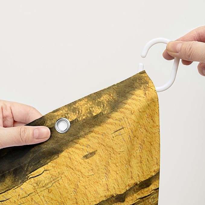 AILONEN Eiffel Tower Shower Curtain,Afterglow Tower Bathroom Fabric Shower Curtain for Boys Kids Teens, 48" W*72" H Vintage Orange & Black Style Paris Tower Bathroom Decor