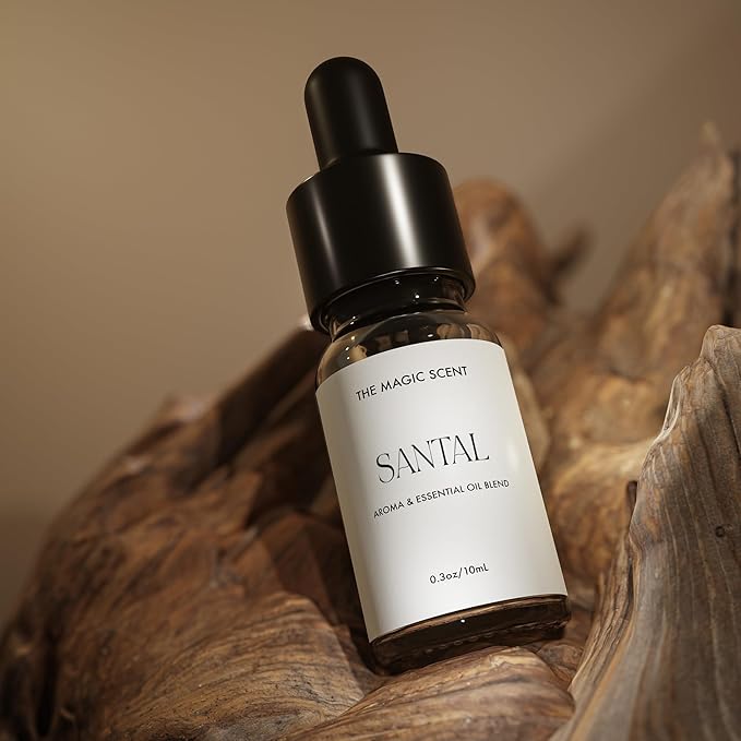 Santal Diffuser Oil - Fragrance Scent - Cold-Air & Ultrasonic - Santal Essential Oil - Diffuser Oils Scents for Home - Sandalwood Oil - 0.3 fl oz, 10 mL