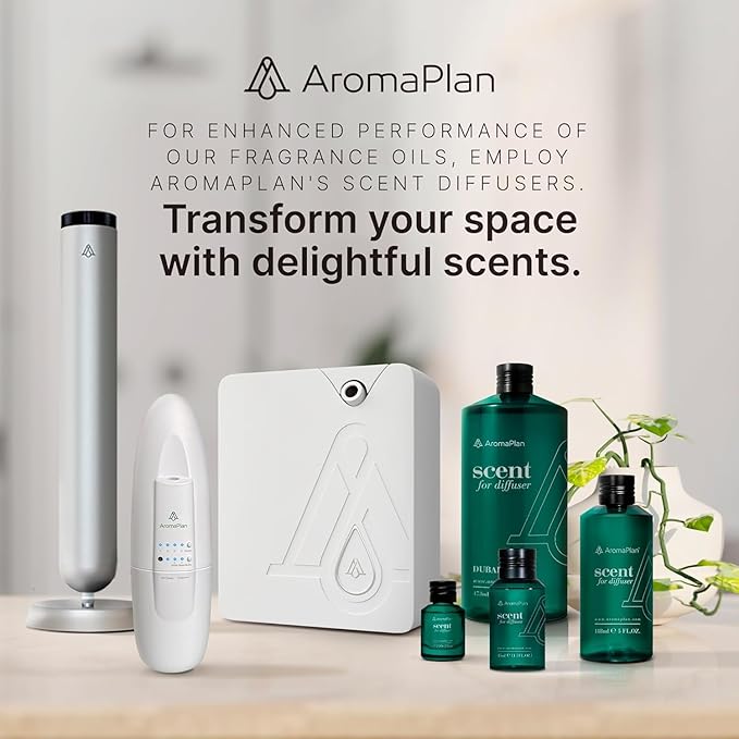 Aromaplan Hotel Scents Dubai 5 Fl Oz (148ml), Home Luxury Aroma & Hotel Fragrance Diffuser Oil- Hotel Diffuser Oil for Aromatherapy- USA Made, Bigger Bottle, Bolder Aroma & Longer Lasting
