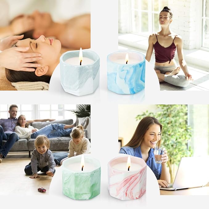 Scented Candles Set, Candles for Home Scented, Aromatherapy Candles for Home, Soy Wax Candles Set 4x2.0 oz, Wonderful Gifts for Mother, Women, Friends and Coworkers