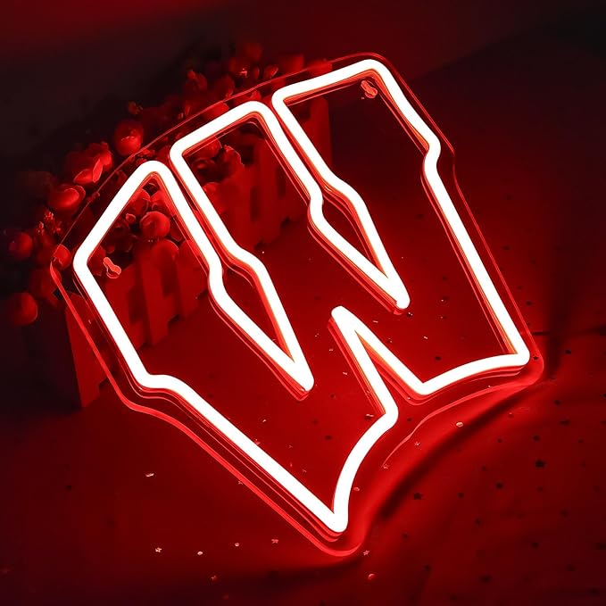 University Neon Signs,College Neon LED Sign,University Football Team Logo Neon Sign,City Name Light Up Signs for Man Cave,Dorm Decor for College Students,Sport Fans Gifts,Size 13.18 * 13.18in(XD115)