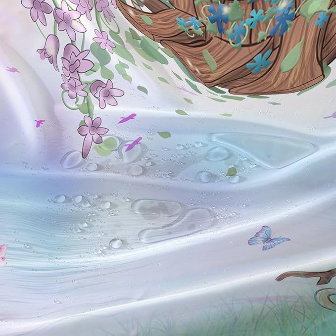 AILONEN Green Tree Leaves Shower Curtain,Botanical Floral Plants Vine Shower Curtain,Spring Floral Shower Curtain for Bathroom Decor Polyester Waterproof with Grommets and Hooks 60" W*72" H