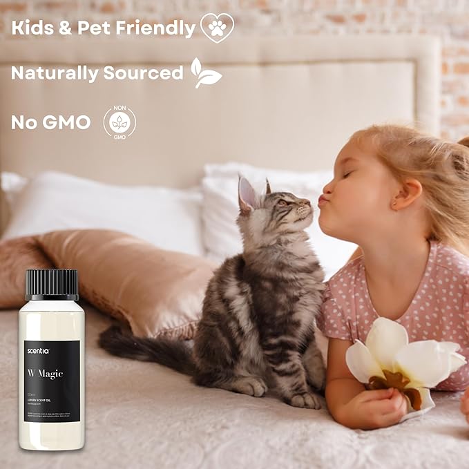 W Magic Hotel Diffuser Refill Oil Inspired by W Signature Hotel - 500 mL 16.9 fl oz - Fragrance Oil Blend Bergamot, Lemongrass & Jasmine for HVAC Diffuser